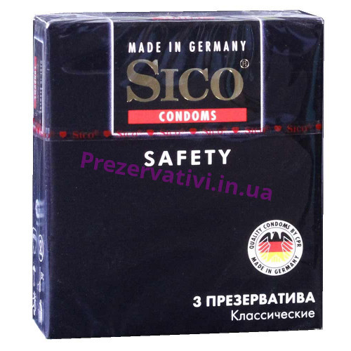 Презервативи Sico Safety 3шт (Сіко Сафети) - Фото№1