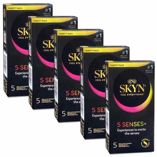 Презервативы SKYN 5 Senses+ 25шт (5 пачек по 5шт) PL - Фото№1