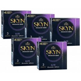 Презервативи SKYN Elite супертонкі безлатексні 15шт (5 пачок по 3шт) (PL)