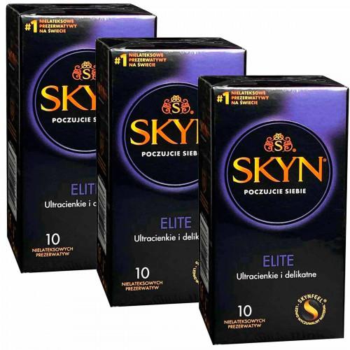 Презервативы SKYN Elite супертонкие безлатексные 30шт (PL) (3 пачки по 10шт) - Фото№1