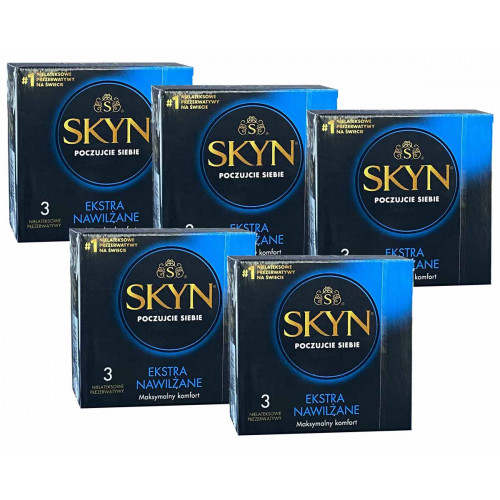 Презервативы SKYN Extra Lubricated безлатексные с обильной смазкой 15шт (5 пачек по 3шт) (PL) - Фото№1