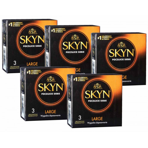 Презервативы SKYN Large большие безлатексные 15шт (5 пачек по 3шт) (PL) - Фото№1