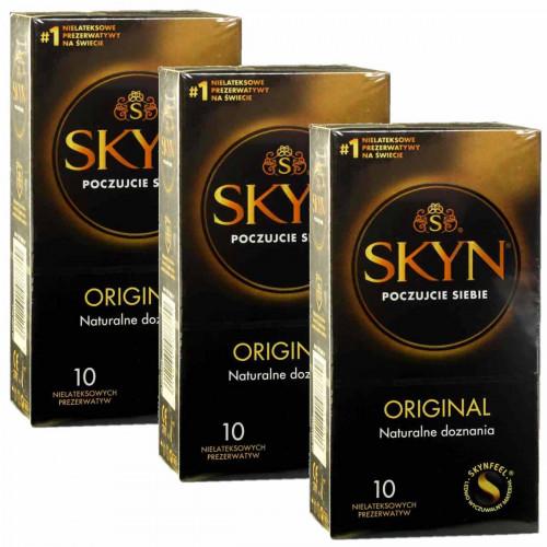 Презервативи SKYN Original безлатексні 30шт (PL) (3 пачки по 10шт) - Фото№1