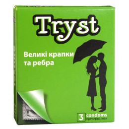 Презервативы TRYST Texture 3шт ребра и точки