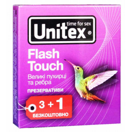 Презервативи Unіtex №4 Flash Touch точечно-ребристі збільшені