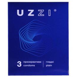 Презервативы UZZI гладкие 3шт, без аромата КОНВЕРТ